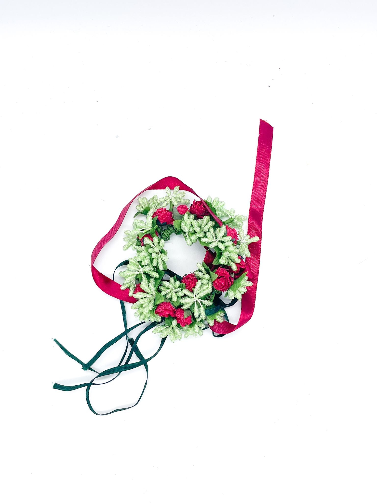 Girocandela Con Foglie Rose E Nastri Ø5CM