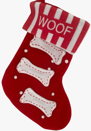 Calza Befana Epifania Rossa Con Ossa Per Cani 35cm