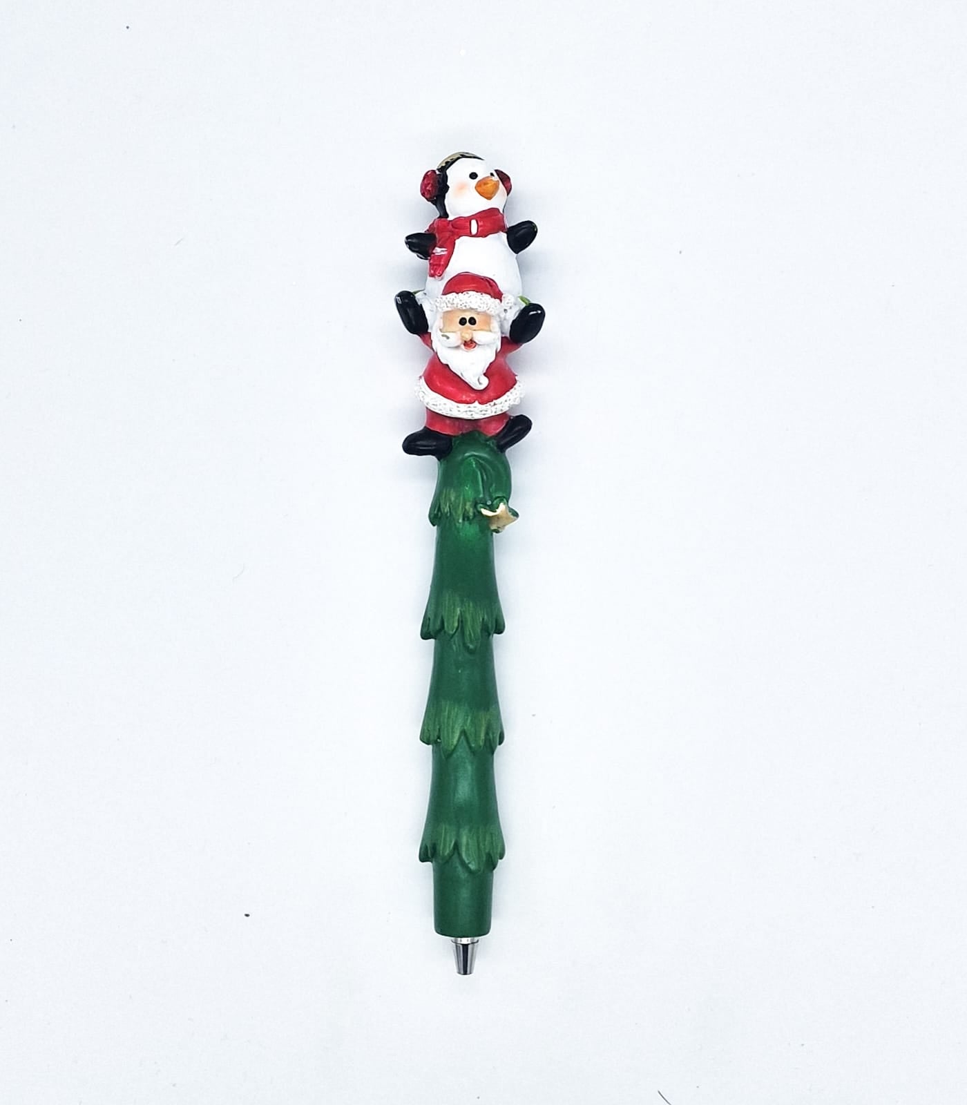Penna Nera Natalizia Ciambella Con Figure Natalizie