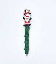 Penna Nera Natalizia Ciambella Con Figure Natalizie