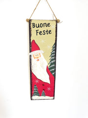 Fuoriporta Pergamena Babbo Natale 50cm
