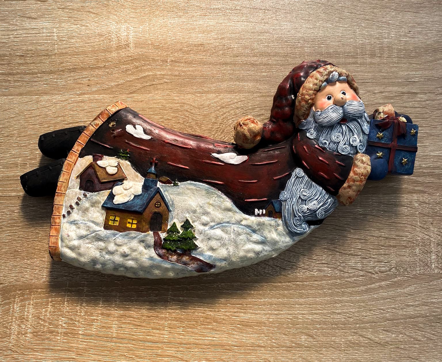 Fuoriporta Babbo Natale Volante 35cm