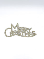 Fuoriporta Scritta Merry Christmas Con Glitter 20cm