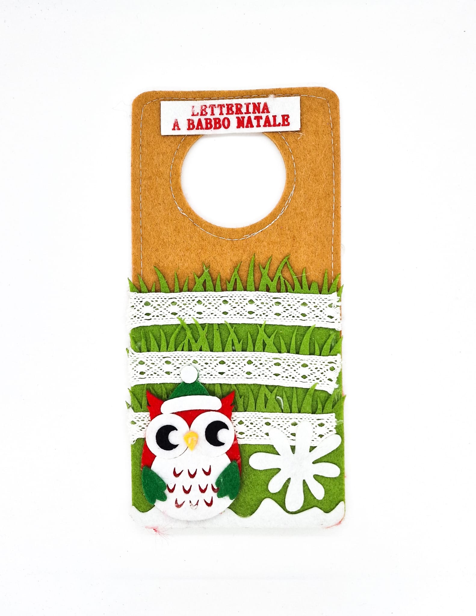 Addobbo Natale Porta Letterine Con Gufo