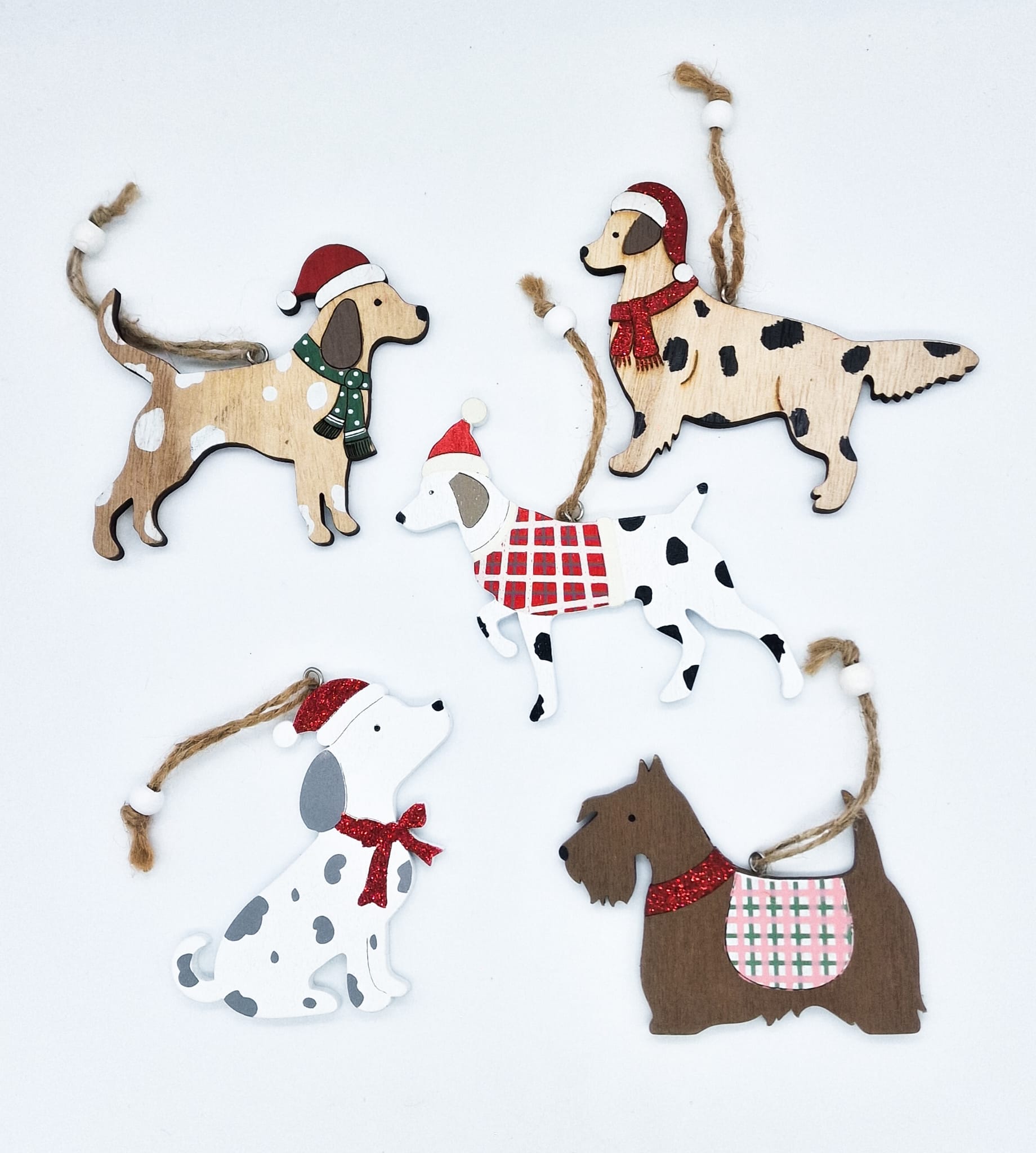 Addobbo Albero Di Natale Cane In Legno