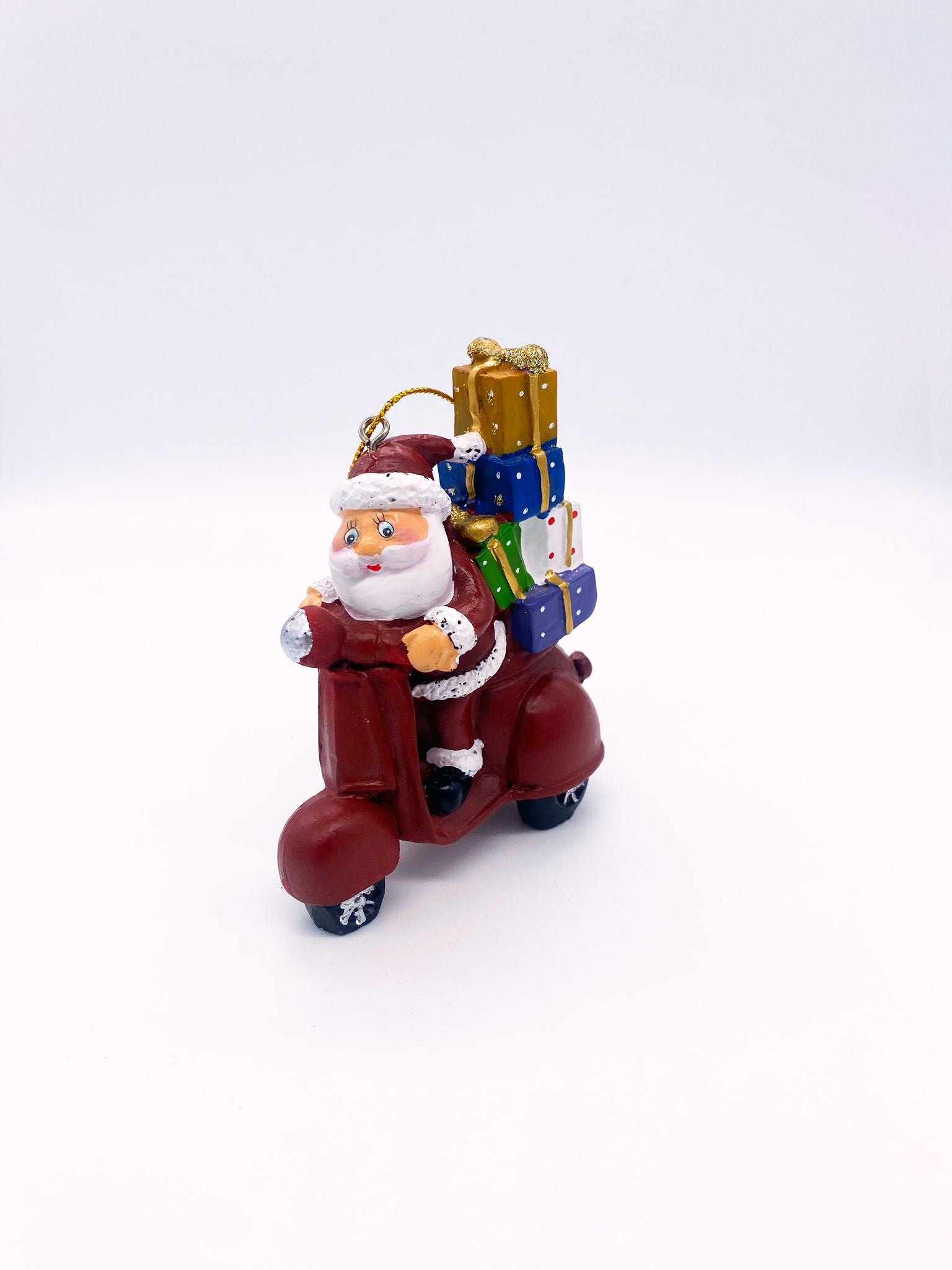 Addobbo Albero Babbo Natale Su Vespa