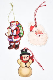 Bigliettini Natalizi Chiudipacco Personaggi Natale Vintage