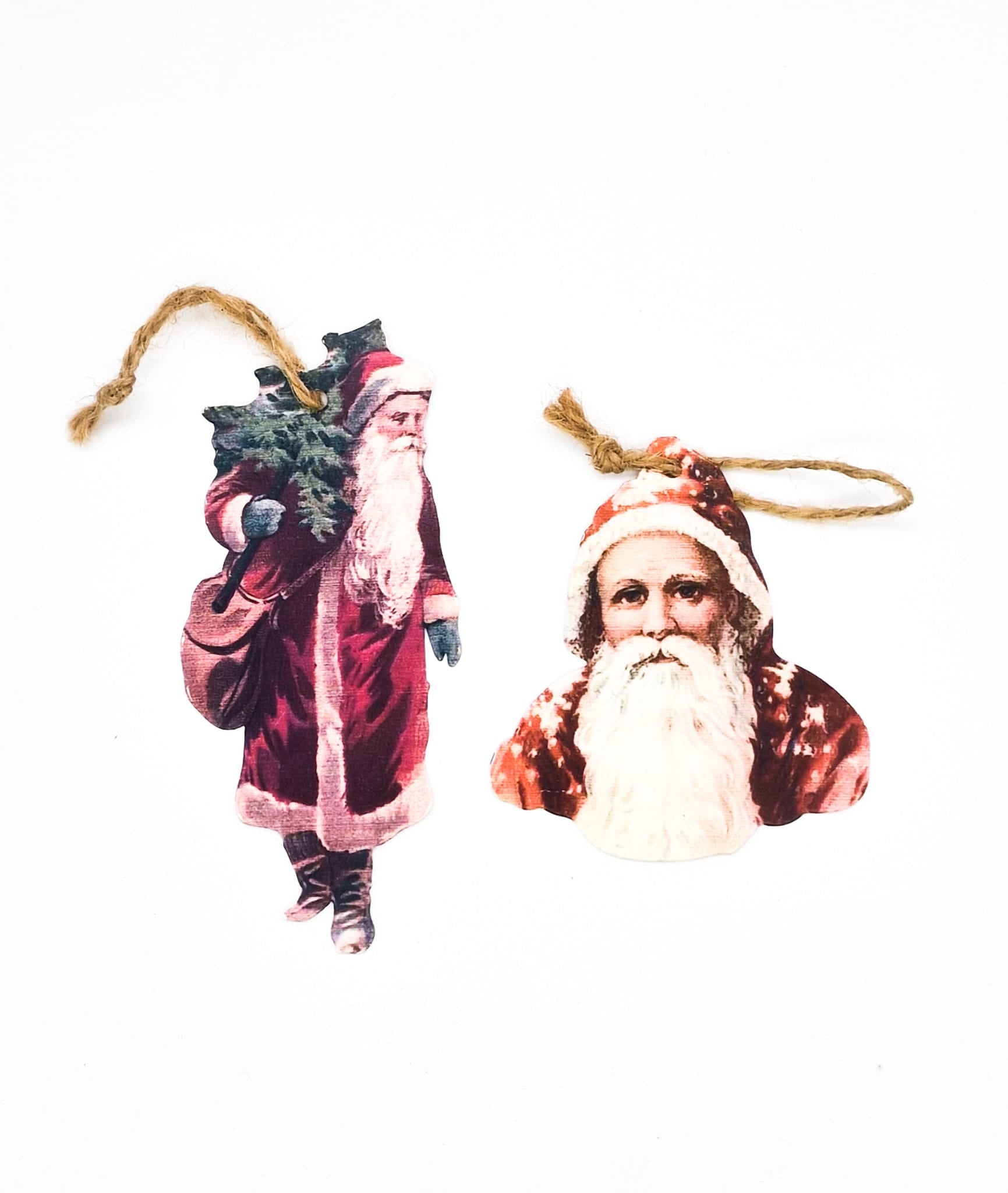 Bigliettini Natalizi Chiudipacco Babbo Natale In Metallo