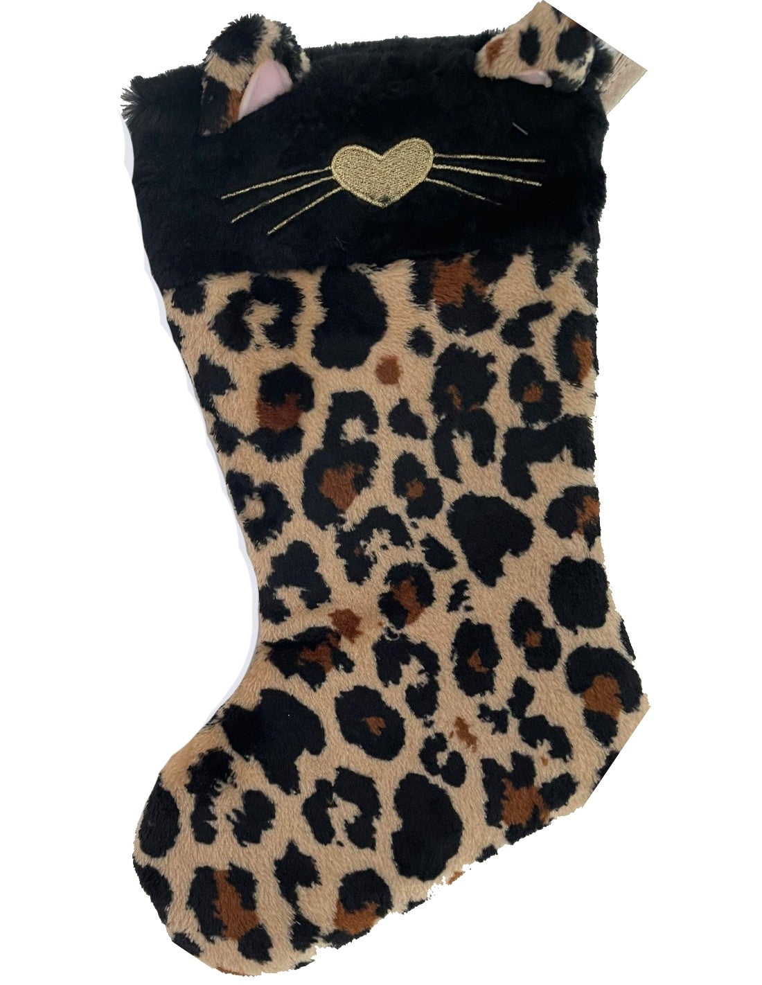 Calza Befana Epifania Leopardata Con Gatto 35cm