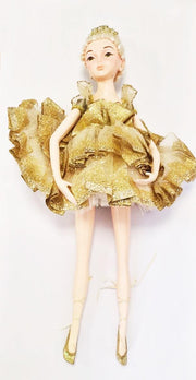 Fata Con Vestito Glitter Oro 60cm