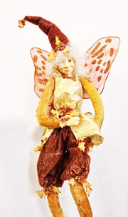 Fata Con Vestito Oro E Bronzo 100cm