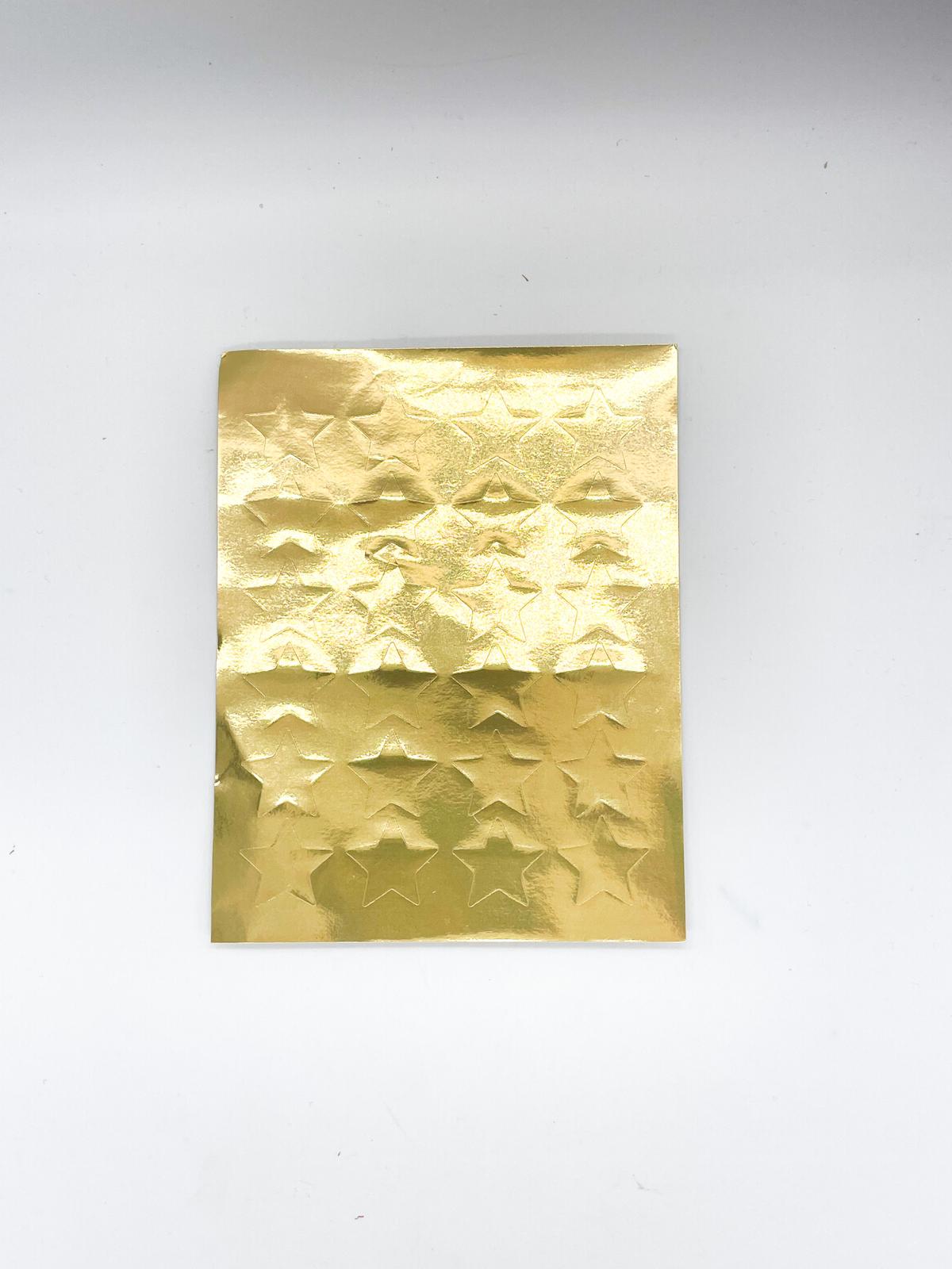 Adesivi Natalizi Stelle Oro 24pz