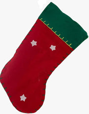 Calza Befana Epifania Rossa E Verde Con Stelline 35cm