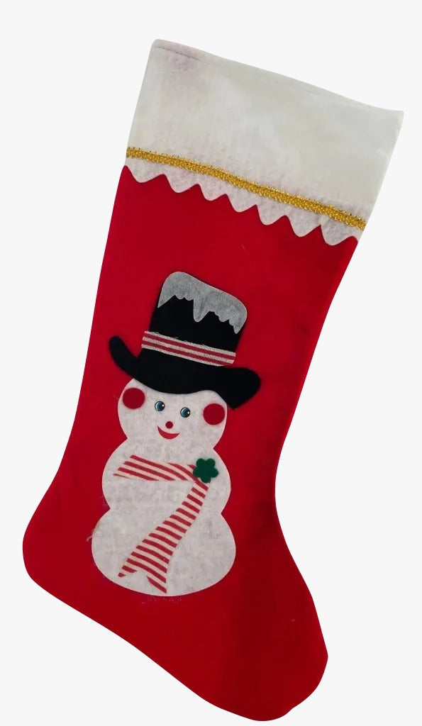 Calza Befana Epifania Rossa E Bianca Pupazzo Con Cappello 35cm