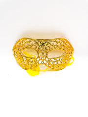 Maschera Veneziana Oro Per Occhi 22x7cm Maschere Carnevale