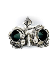 Maschera Veneziana Argento Per Occhi Con Ingranaggi 22x12cm Maschere Carnevale
