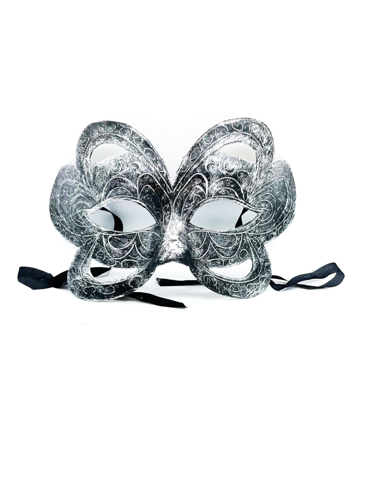 Maschera Veneziana Argento 22x13cm Maschere Carnevale