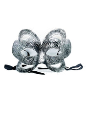 Maschera Veneziana Argento 22x13cm Maschere Carnevale