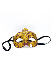 Maschera Veneziana Bordeaux Per Occhi Decorata Maschere Carnevale