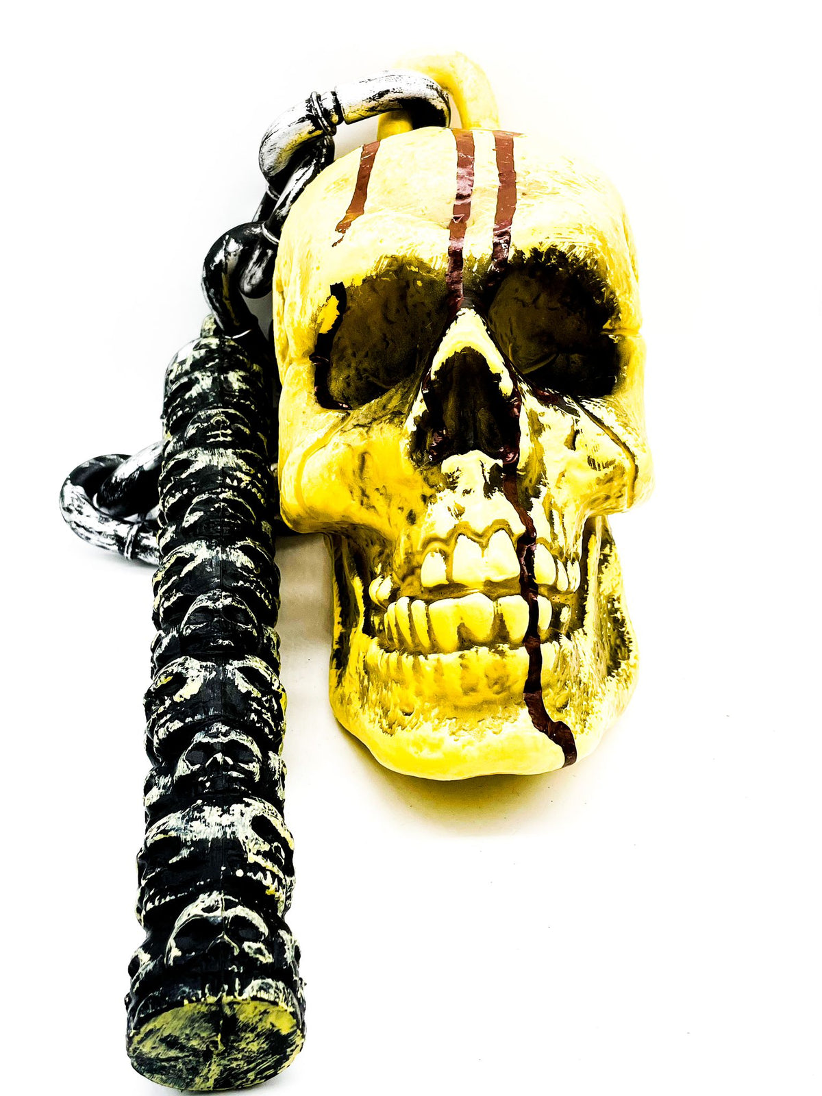 Teschio Con Mazzafrusto 96cm Ornamenti Halloween