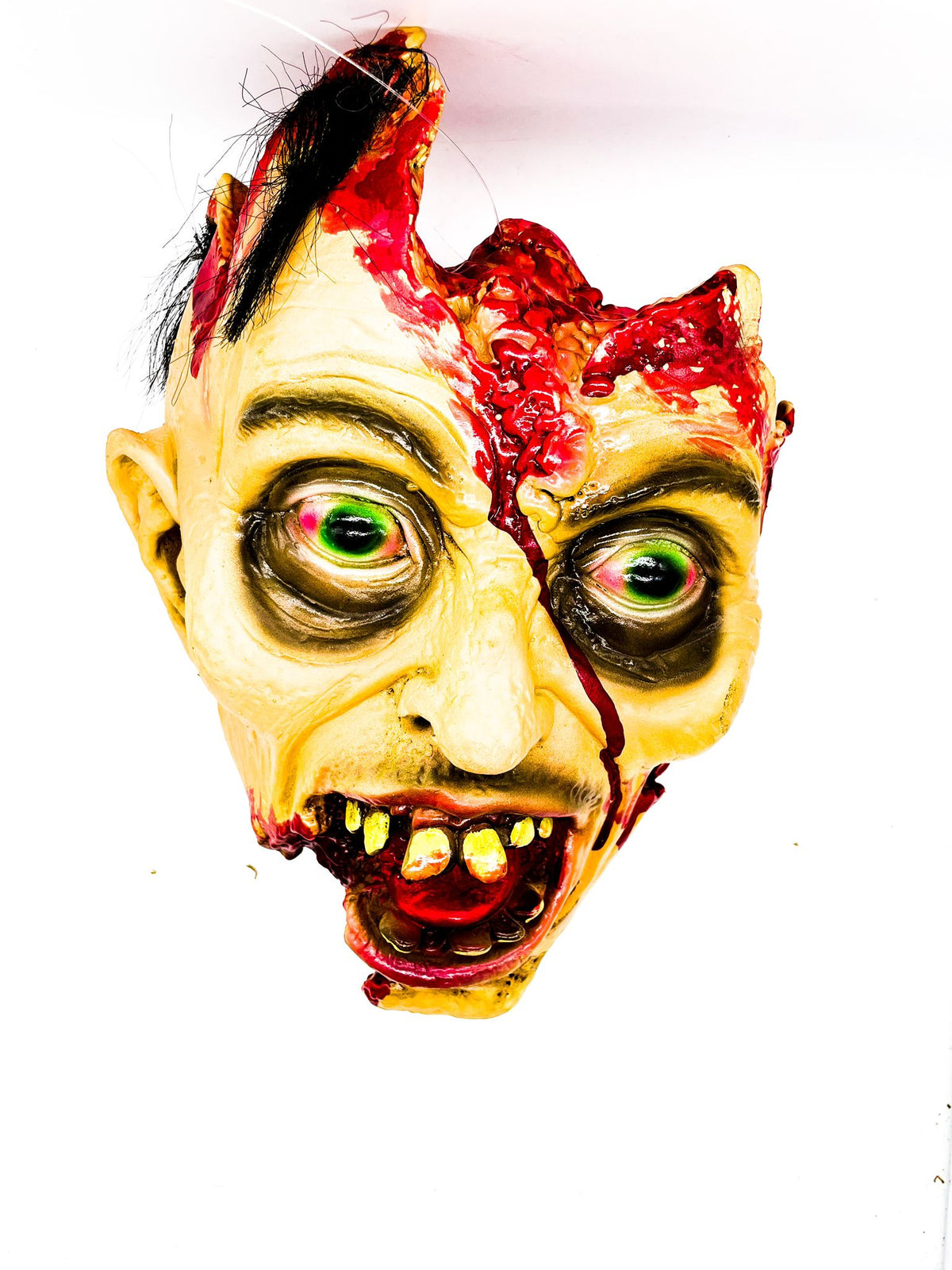 Testa Da Zombie Mozzata Insanguinata 20cm Ornamenti Halloween
