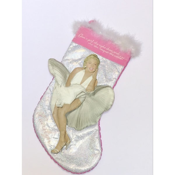 Calza Befana Epifania Argento E Rosa Marilyn Monroe 40cm