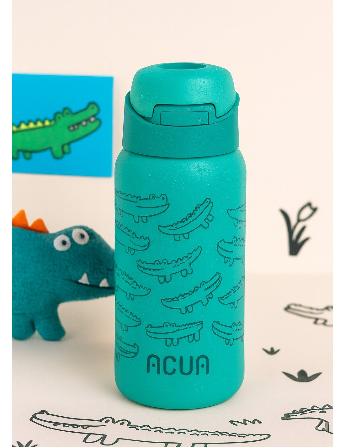 Borraccia Termica In Acciaio Inox Acua Kids Coccodrilli 350ml