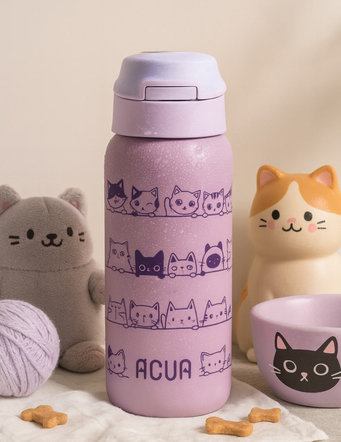 Borraccia Termica In Acciaio Inox Acua Kids Gattini 350ml