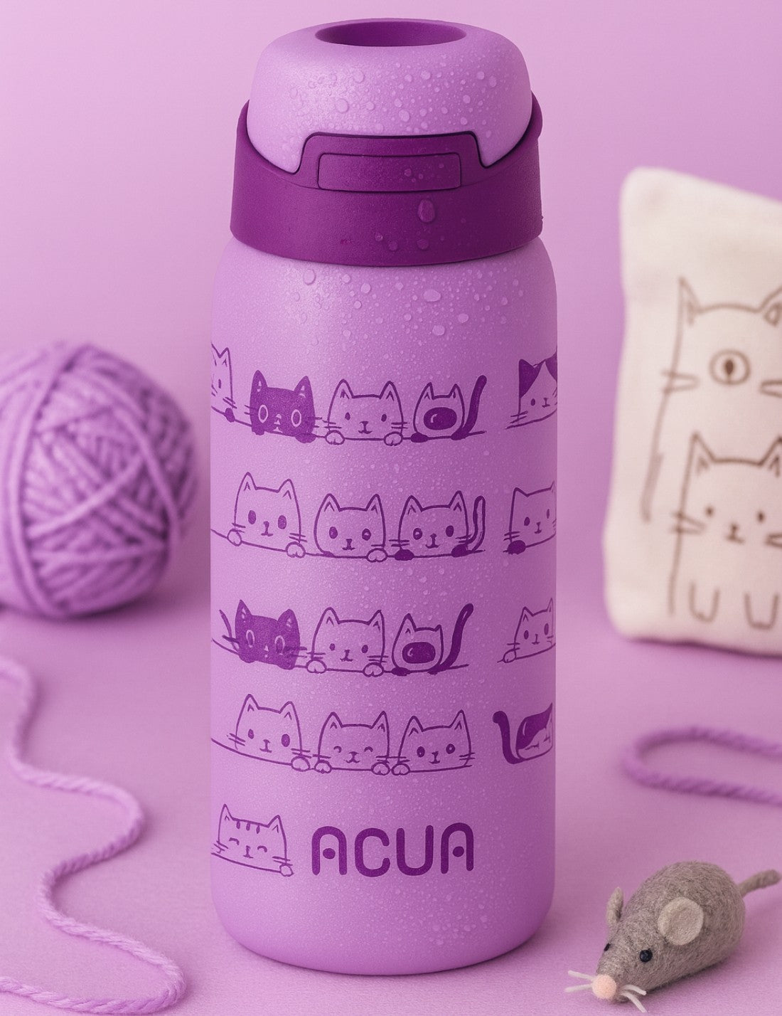 Borraccia Termica In Acciaio Inox Acua Kids Gattini 350ml
