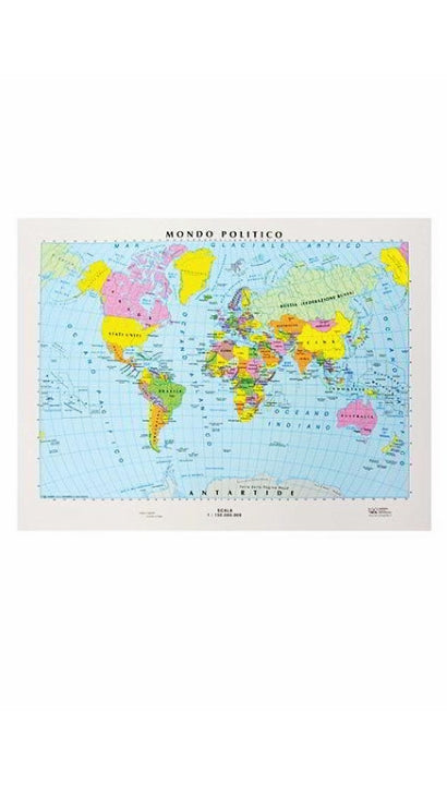 Cartina Geografica Plastificata Mondo