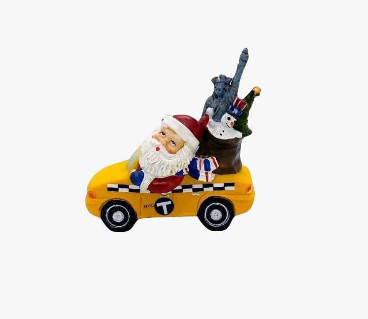 Addobbo Albero Babbo Natale Taxi New York