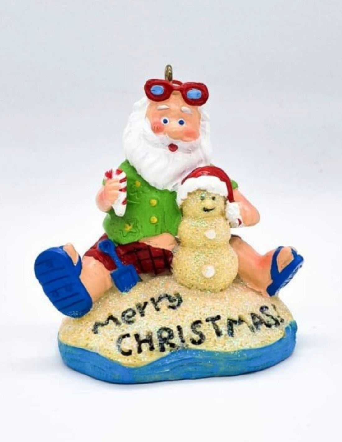 Addobbo Albero Natale Babbo Natale Sulla Spiaggia