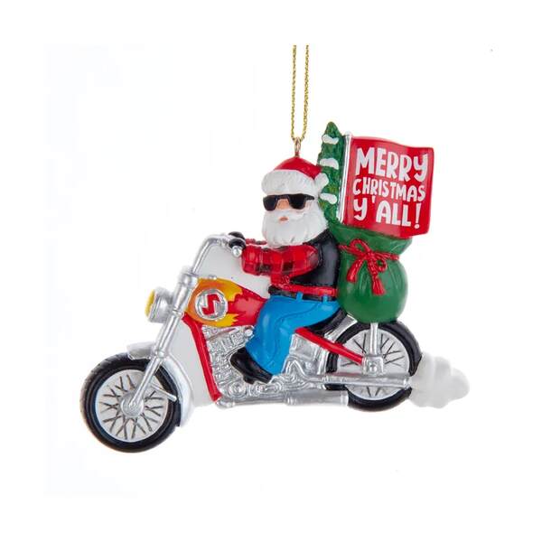 Addobbo Albero Di Natale Babbo Natale Sulla Moto
