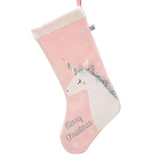 Calza Befana Epifania Unicorno Merry Christmas 48cm