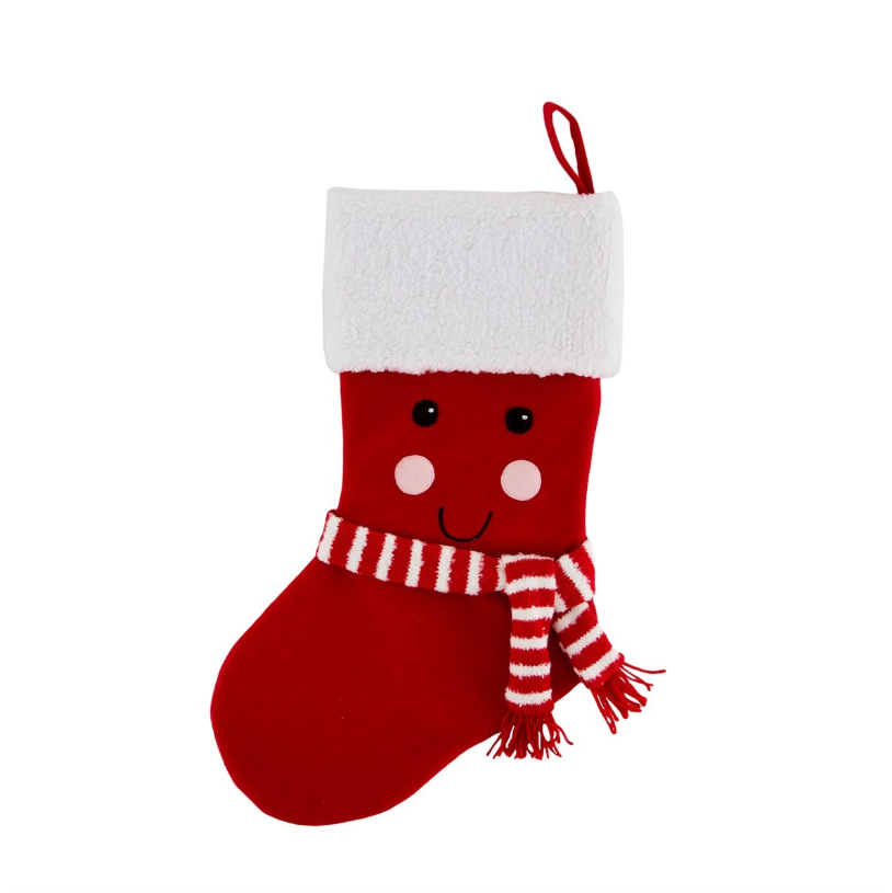 Calza Befana Epifania Happy Face Con Sciarpa 45cm
