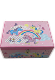 Scatola Regalo Baule In Cartone Unicorni Rainbow