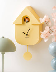 Orologio Moderno A Cucù In ABS Giallo Pastello