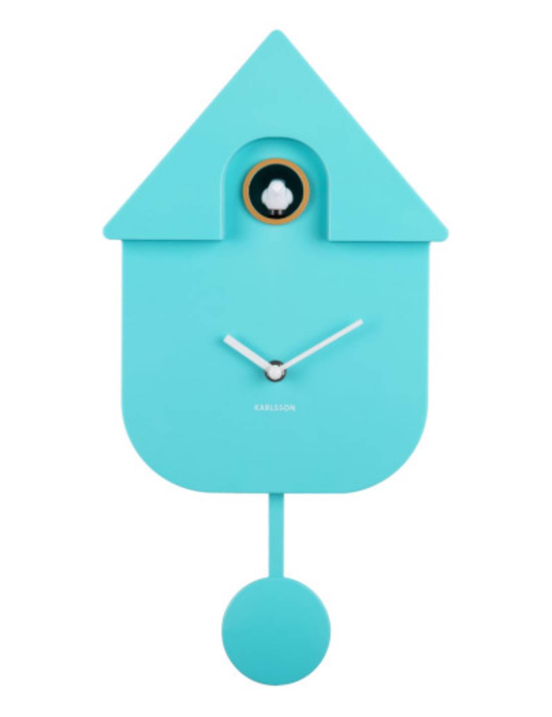 Orologio Moderno A Cucù In ABS Azzurro Turchese