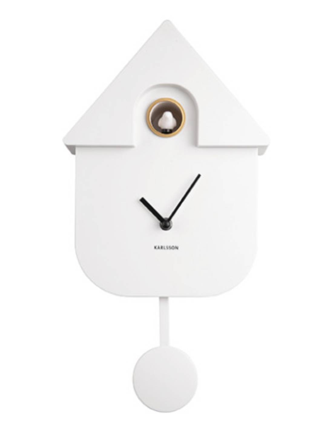 Orologio Moderno A Cucù In ABS Bianco