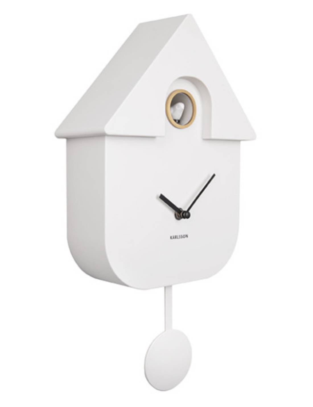Orologio Moderno A Cucù In ABS Bianco