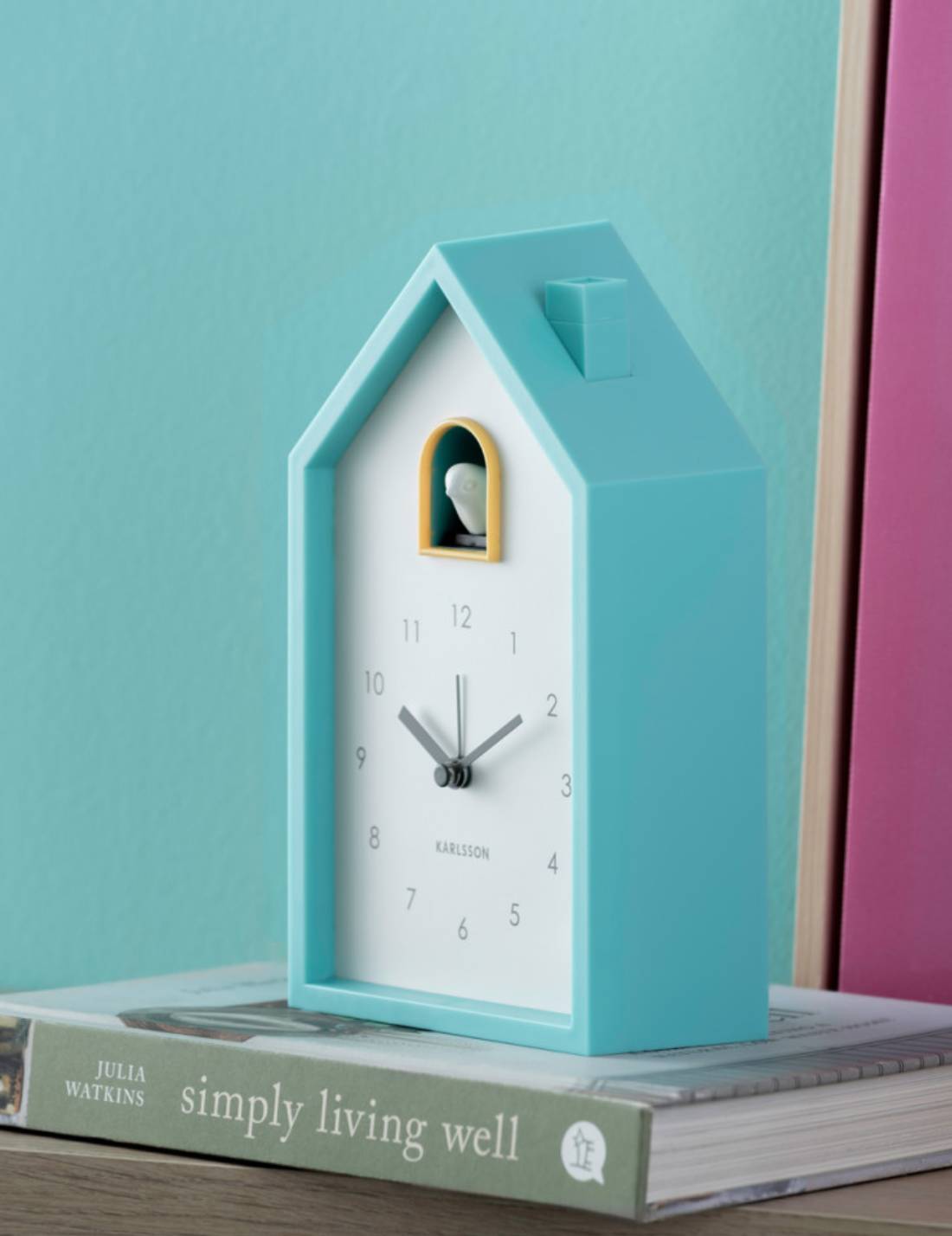 Orologio Da Tavolo Moderno A Cucù In ABS Azzurro Turchese