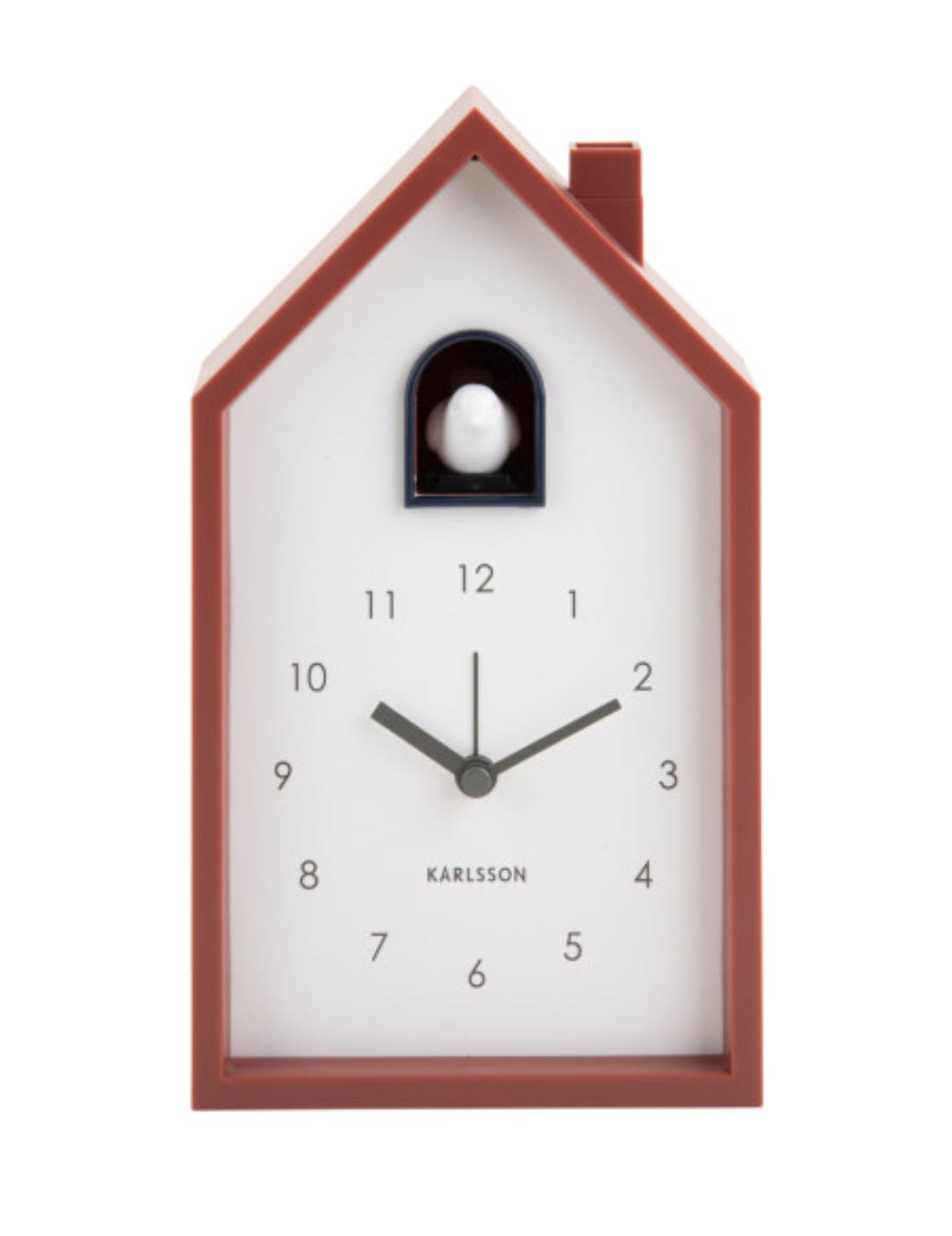 Orologio Da Tavolo Moderno A Cucù In ABS Rosso Ocra