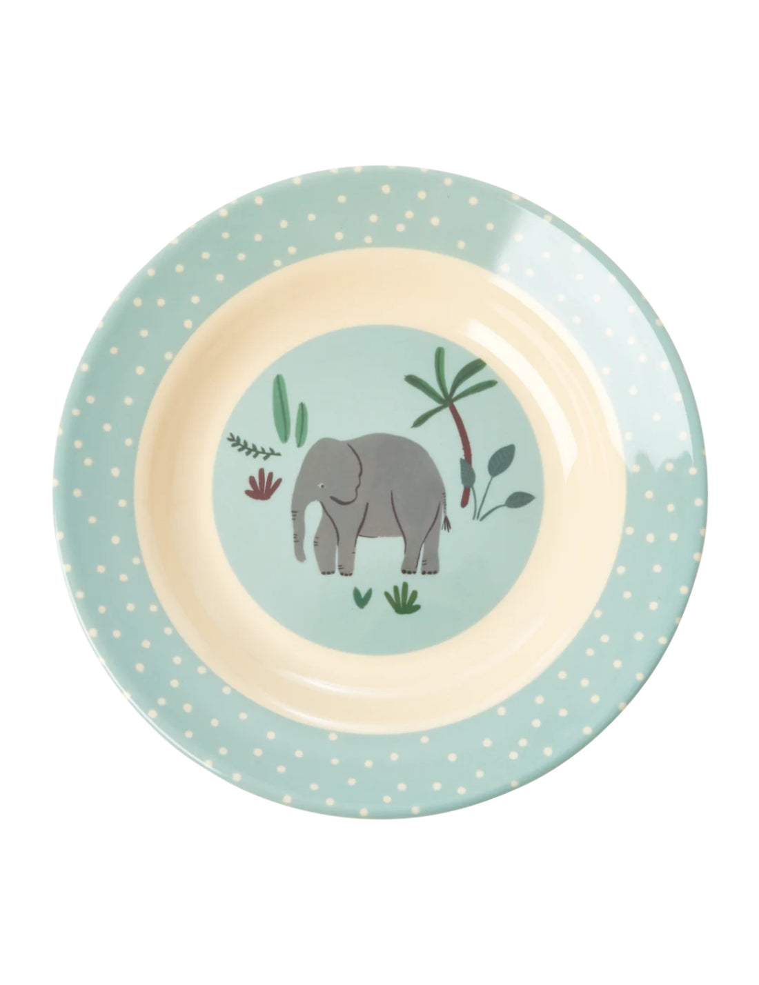 Rice Piatto Fondo Per Bambini In Melamina Elefante 20cm
