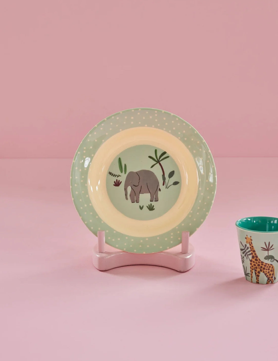 Rice Piatto Fondo Per Bambini In Melamina Elefante 20cm