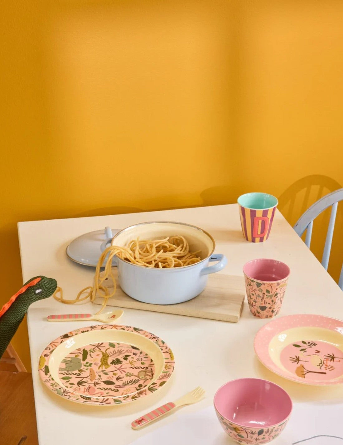 Rice Piatto Fondo Per Bambini In Melamina Fenicottero 20cm