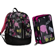 Seven School Pack Kiddie Crush Zaino Advanced Più Astuccio Completo 3 Zip