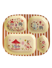Rice Piatto Per Bambini Melamina Fun Fair Rosa 25cm
