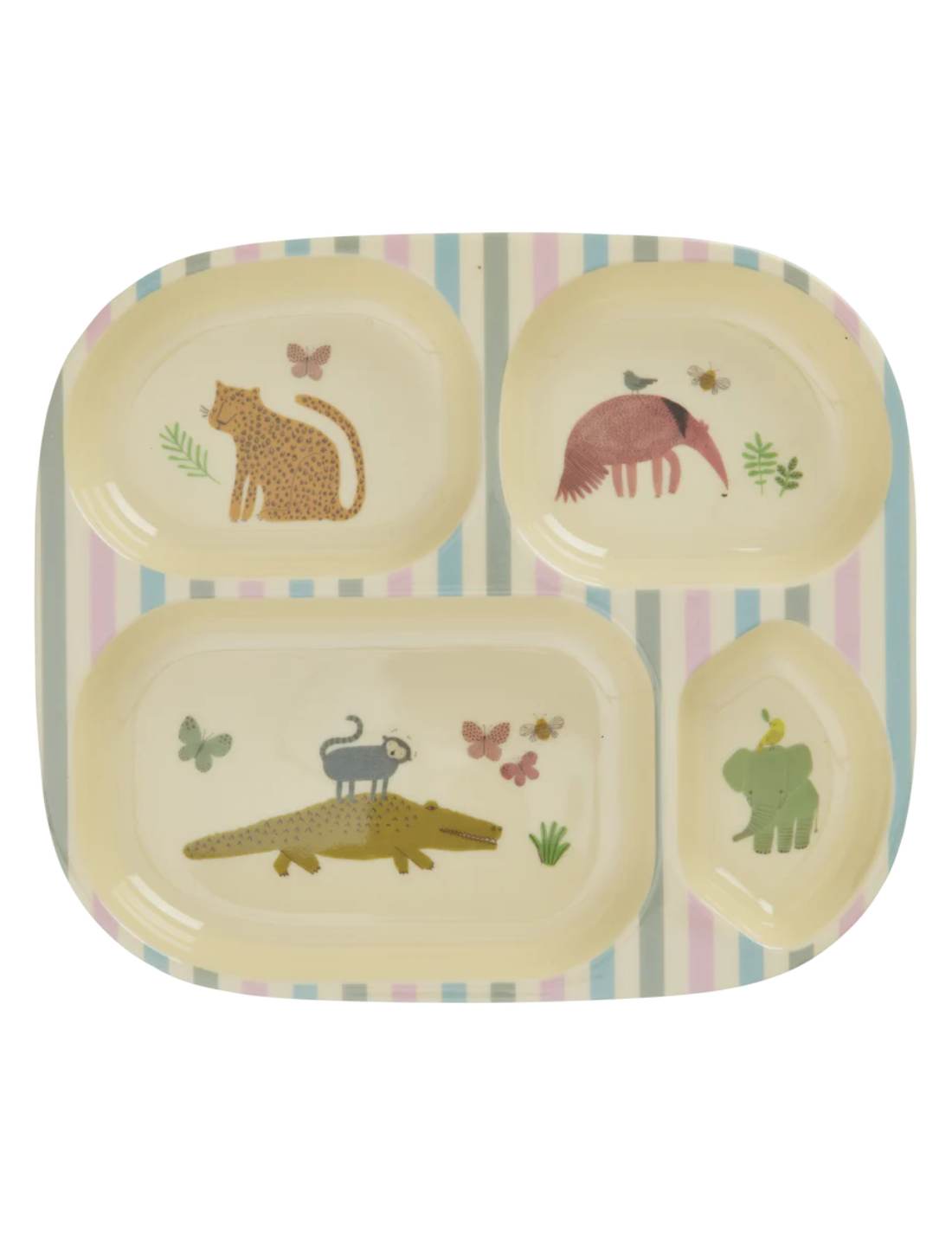 Rice Piatto Per Bambini Melamina Sweet Jungle Multicolore 25cm