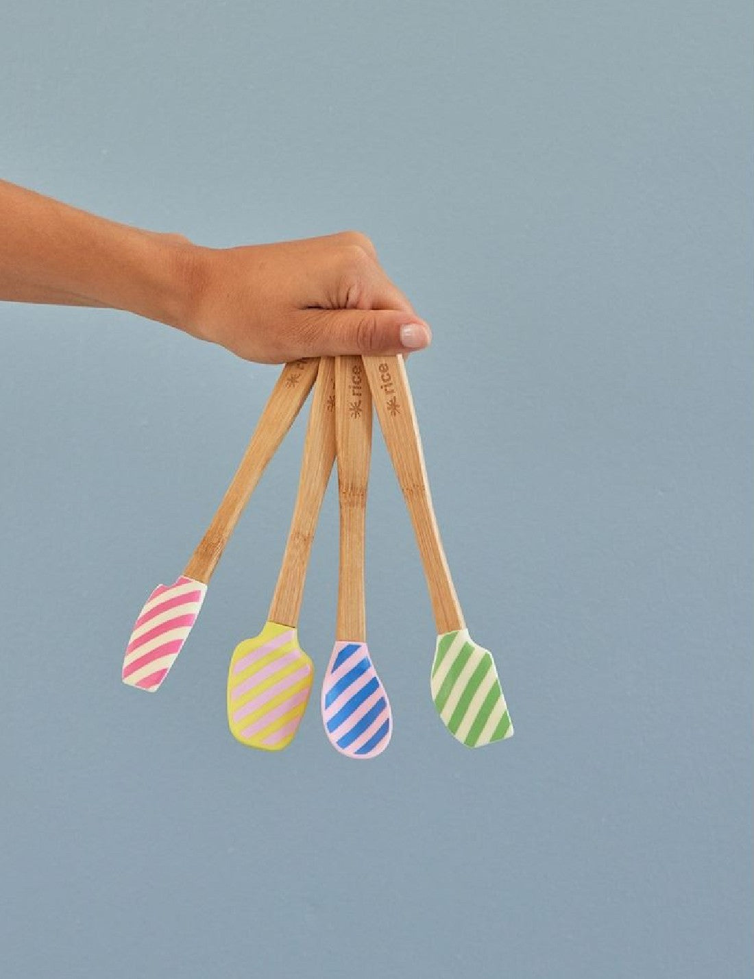 Rice Mestolo Cucina Bamboo E Silicone Fantasie Assortite 31cm