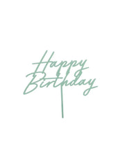 Cake Topper Decorazione Torta Happy Birthday Verde